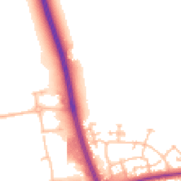 Daytime road noise heatmap for ST16 1ZH