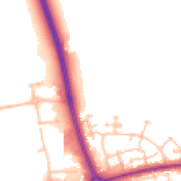 Daytime road noise heatmap for ST16 1ZJ
