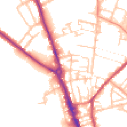 Daytime road noise heatmap for ST16 2RN