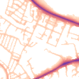 Daytime road noise heatmap for ST16 3UW