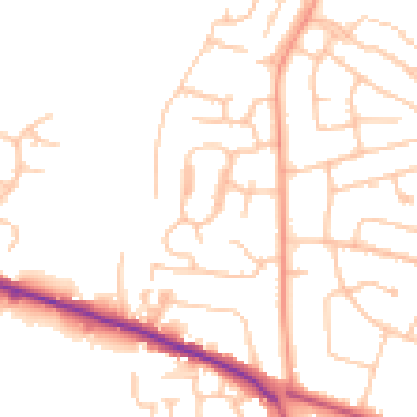 Daytime road noise heatmap for ST17 0AG
