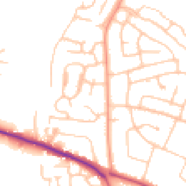 Daytime road noise heatmap for ST17 0AL