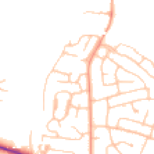 Daytime road noise heatmap for ST17 0AP