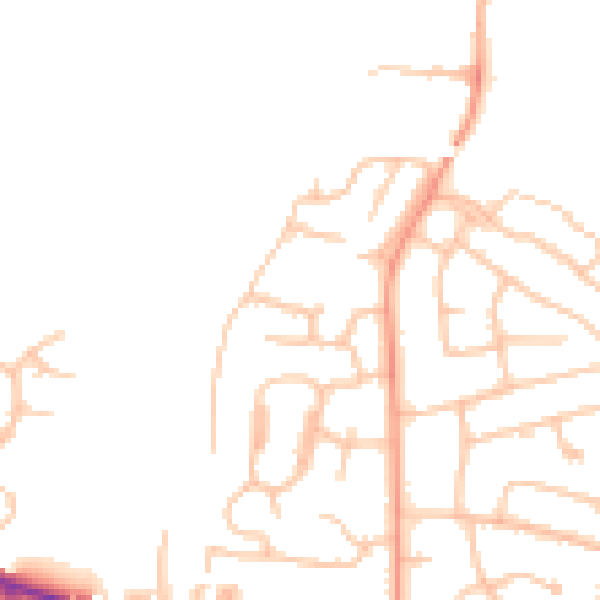 Daytime road noise heatmap for ST17 0AS