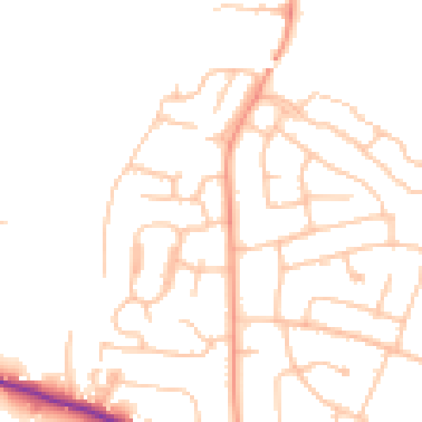 Daytime road noise heatmap for ST17 0AW