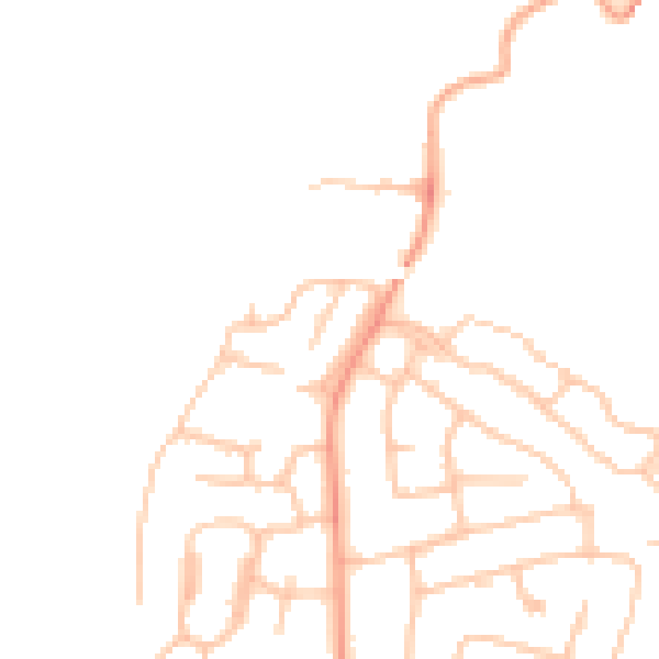 Daytime road noise heatmap for ST17 0BB
