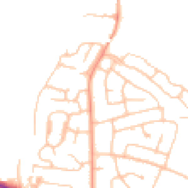 Daytime road noise heatmap for ST17 0BN
