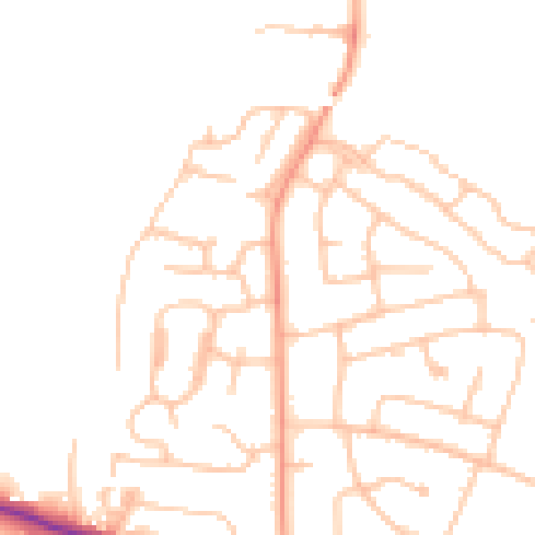Daytime road noise heatmap for ST17 0BY