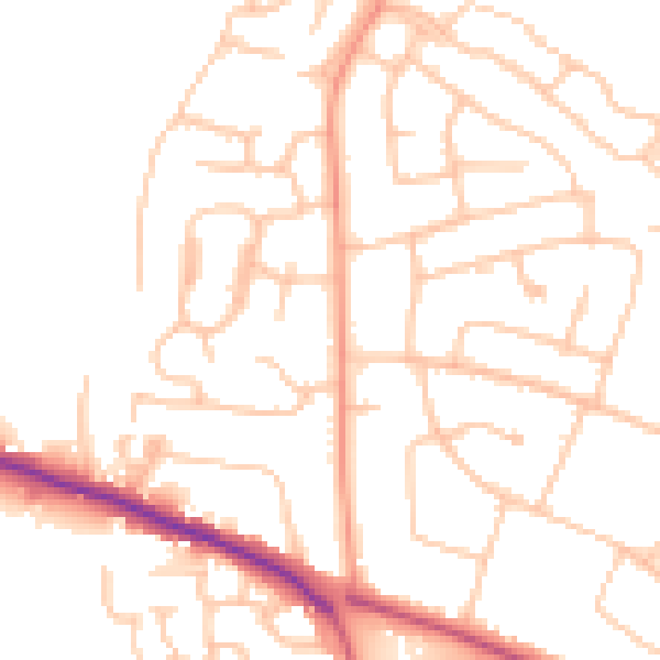 Daytime road noise heatmap for ST17 0DA