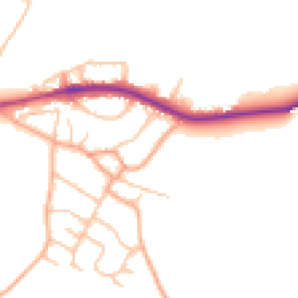 Daytime road noise heatmap for ST17 0LF