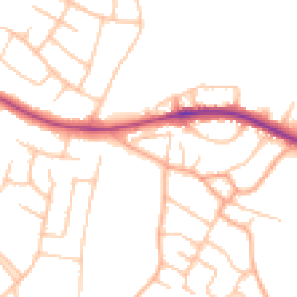 Daytime road noise heatmap for ST17 0LH