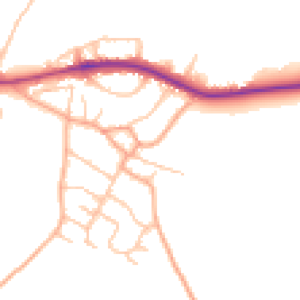 Daytime road noise heatmap for ST17 0LR