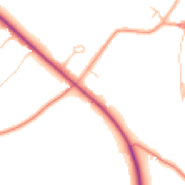 Daytime road noise heatmap for ST17 0ST