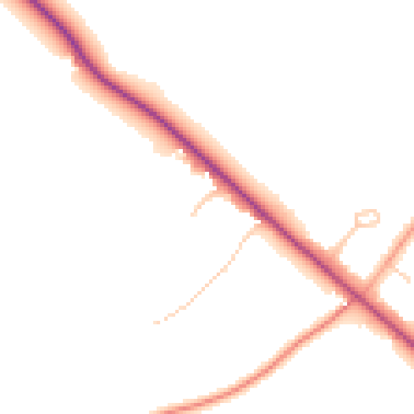 Daytime road noise heatmap for ST17 0SY