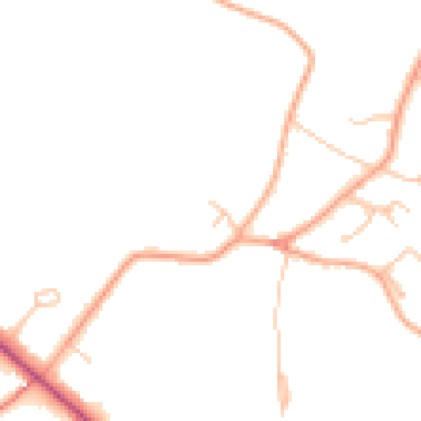 Daytime road noise heatmap for ST17 0TS
