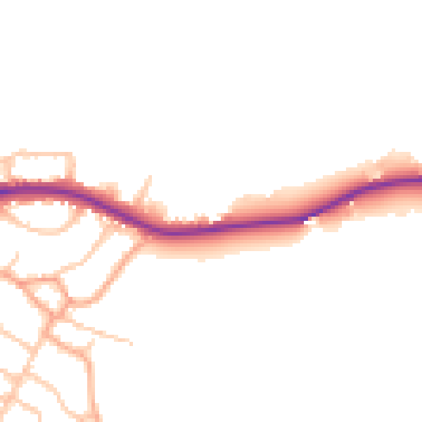 Daytime road noise heatmap for ST17 0UN