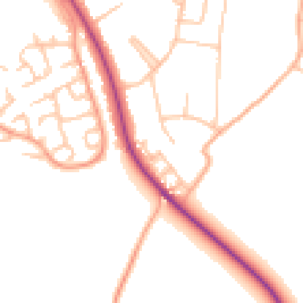Daytime road noise heatmap for ST17 0YH