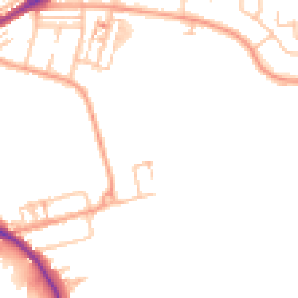Daytime road noise heatmap for ST17 4FY