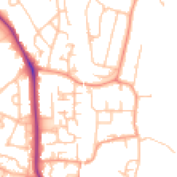 Daytime road noise heatmap for ST17 4GA