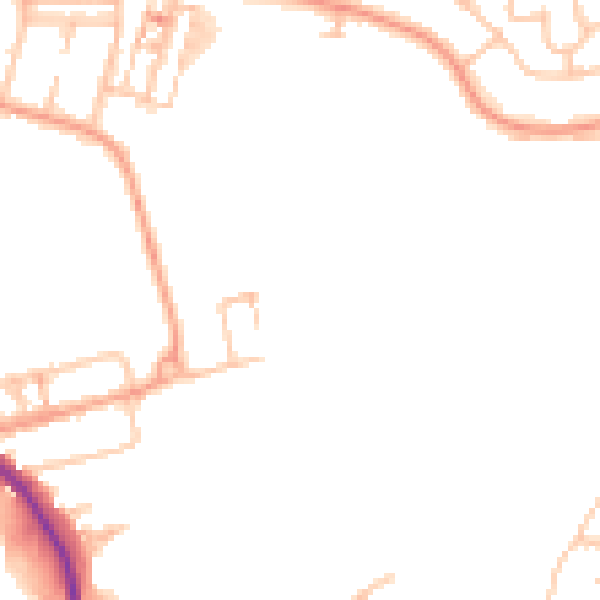 Daytime road noise heatmap for ST17 4GD