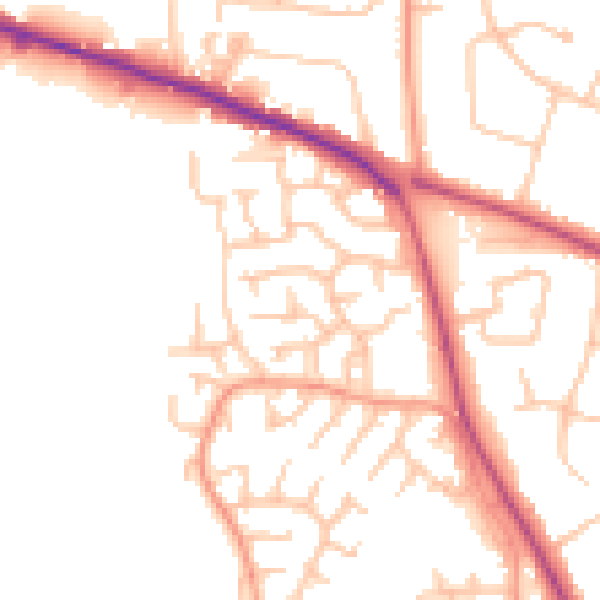 Daytime road noise heatmap for ST17 4QW
