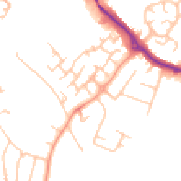 Daytime road noise heatmap for ST17 4XS