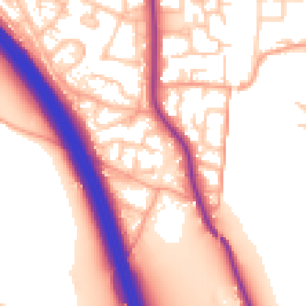 Daytime road noise heatmap for ST17 9DW
