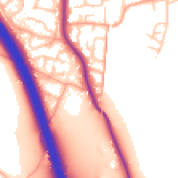 Daytime road noise heatmap for ST17 9HH