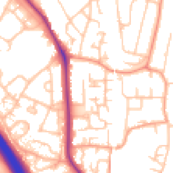 Daytime road noise heatmap for ST17 9JX