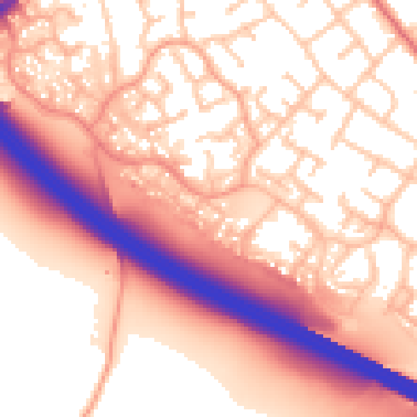 Daytime road noise heatmap for ST17 9LA