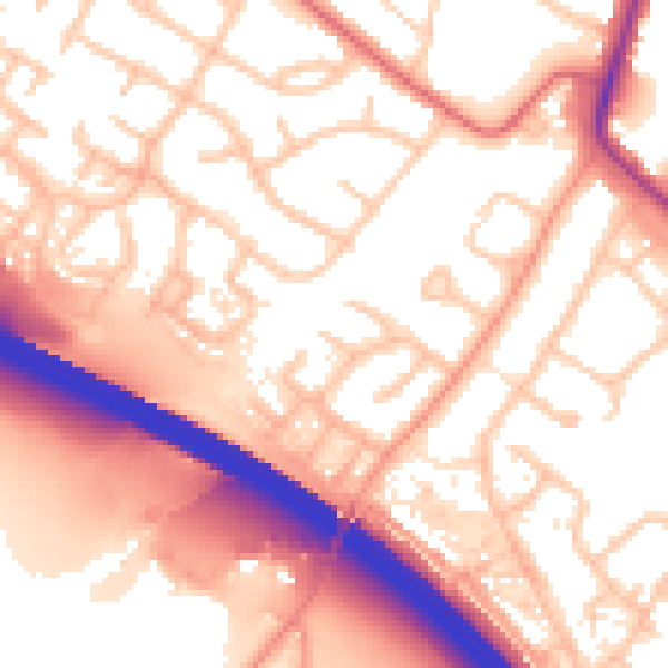Daytime road noise heatmap for ST17 9PH