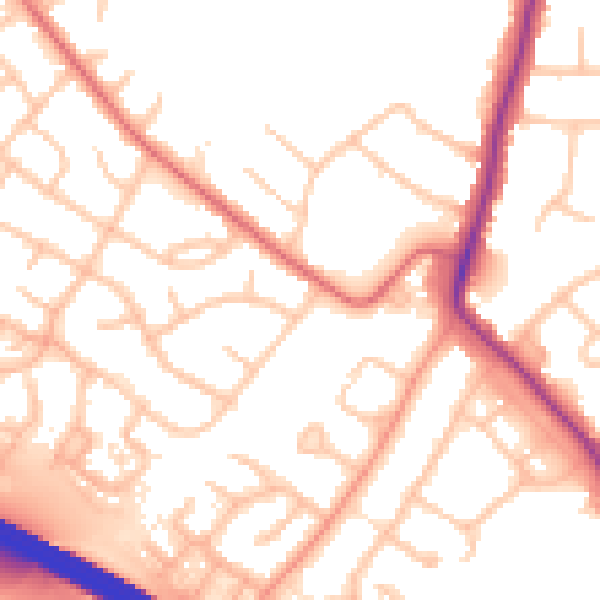 Daytime road noise heatmap for ST17 9RG