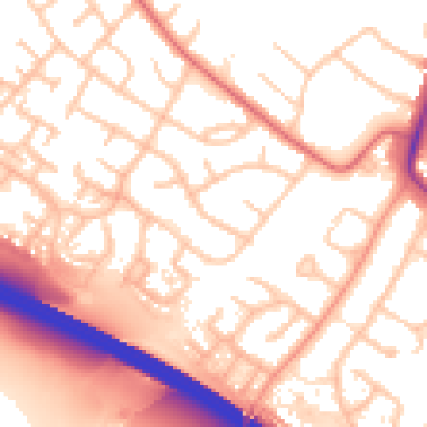 Daytime road noise heatmap for ST17 9RS
