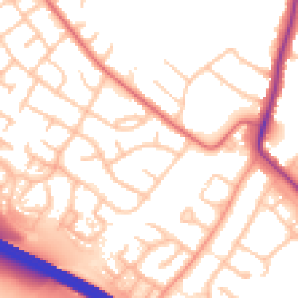Daytime road noise heatmap for ST17 9RU