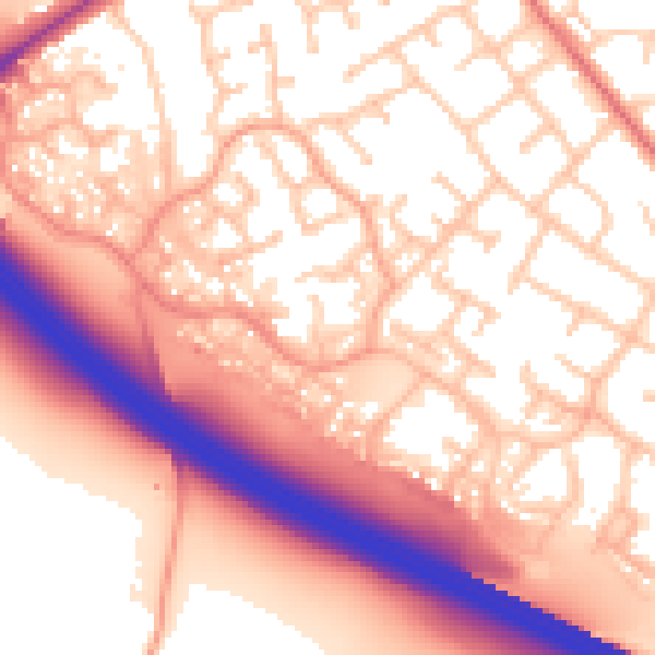 Daytime road noise heatmap for ST17 9SW