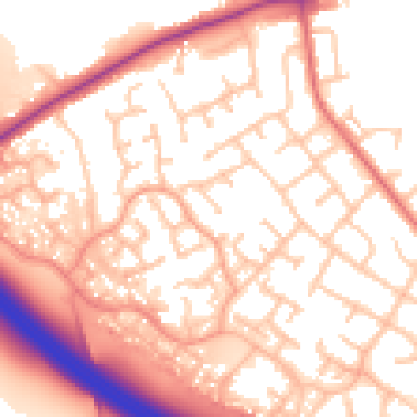 Daytime road noise heatmap for ST17 9TD