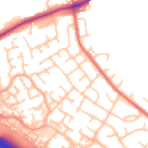 Daytime road noise heatmap for ST17 9TS