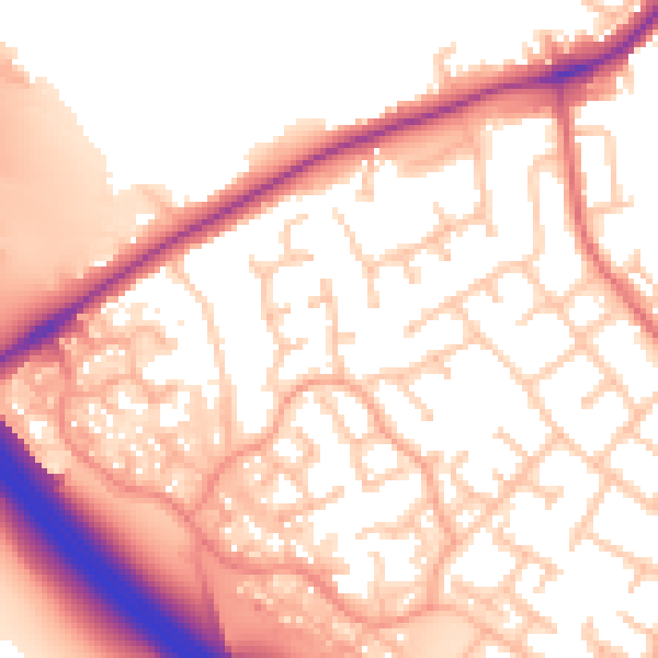 Daytime road noise heatmap for ST17 9UL