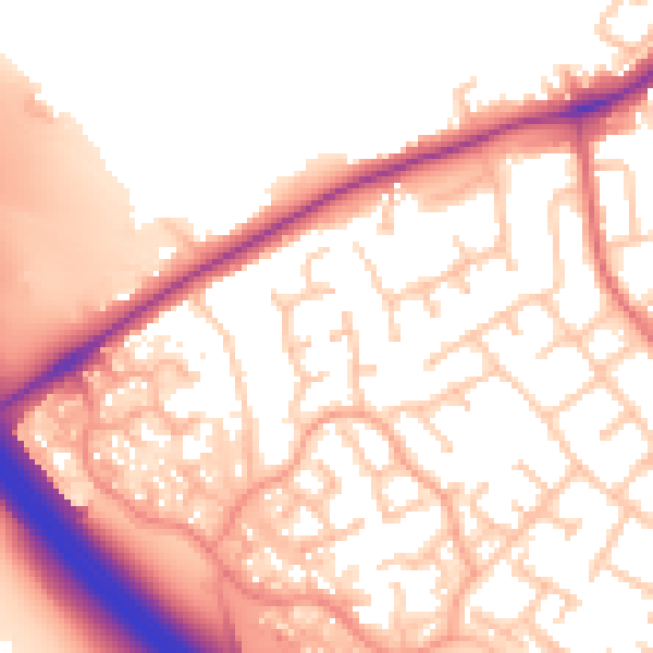 Daytime road noise heatmap for ST17 9UN