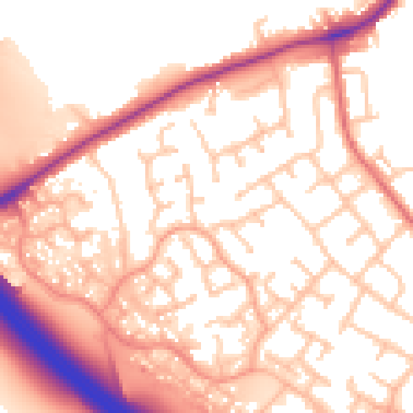 Daytime road noise heatmap for ST17 9UW