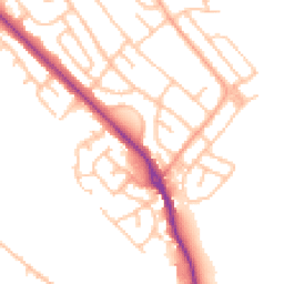 Daytime road noise heatmap for ST2 0AG