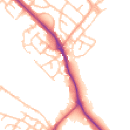 Daytime road noise heatmap for ST2 0AJ