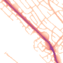 Daytime road noise heatmap for ST2 0AN