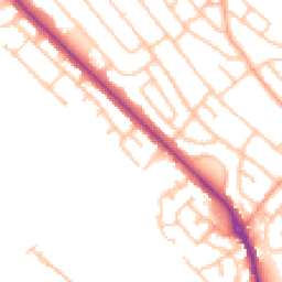 Daytime road noise heatmap for ST2 0AP