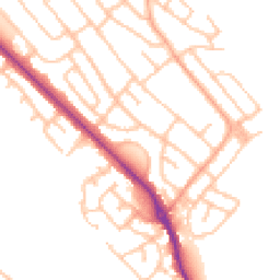 Daytime road noise heatmap for ST2 0AQ