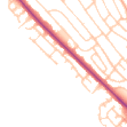 Daytime road noise heatmap for ST2 0AX