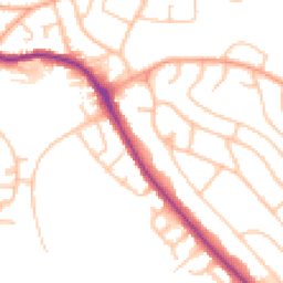 Daytime road noise heatmap for ST2 0BJ