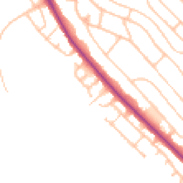 Daytime road noise heatmap for ST2 0BQ