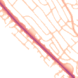 Daytime road noise heatmap for ST2 0BU