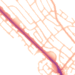Daytime road noise heatmap for ST2 0BZ